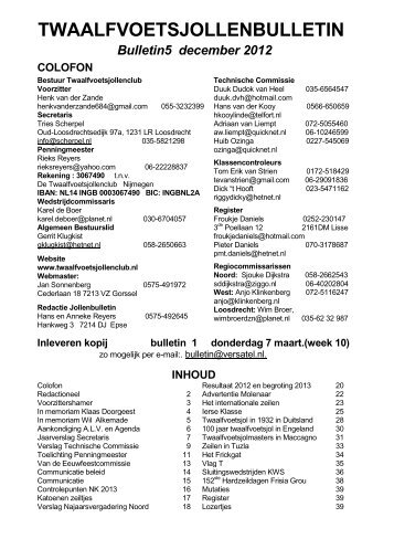 bulletin 2012/5 - De Twaalfvoetsjollenclub