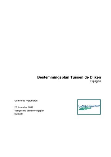 Bestemmingsplan Tussen de Dijken - Gemeente Wijdemeren