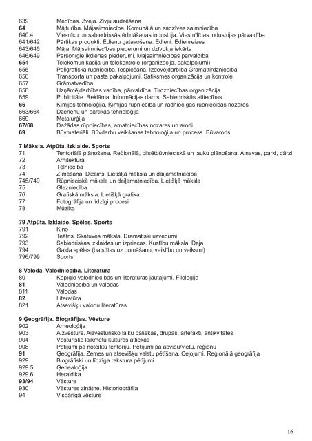 Universālā decimālā klasi kācija Rokasgrāmata - anaZana