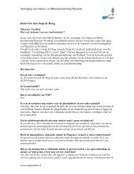 Interview met Joop de Hoog - Vereniging voor Natuur- en ...