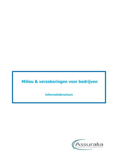 Naar de milieubrochure - Assuralia