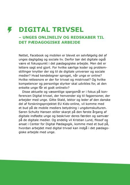 Digital trivsel - Foredrag, Konferencer og Kurser