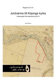 Jordvärme till Köpinge kyrka. Arkeologisk förundersökning 2010 ...