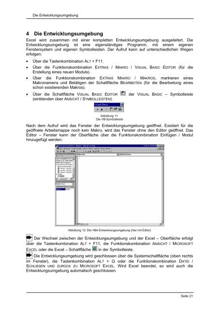 VBA – Programmierung mit Excel Grundlagen