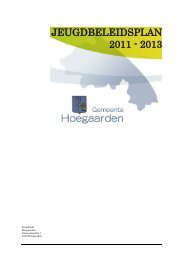 JEUGDBELEIDSPLAN 2011 - 2013 - Hoegaarden