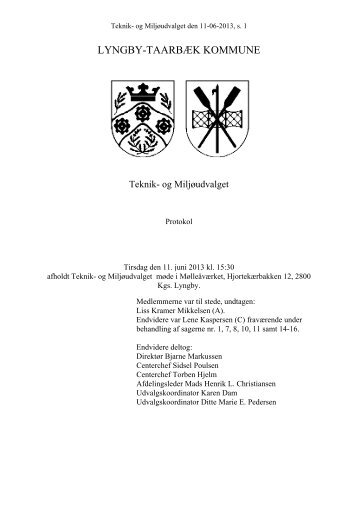 LTK publicering - Protokoller - Lyngby Taarbæk Kommune