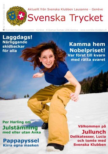 Svenska Trycket nr 7 2010 - Svenska-klubben.ch