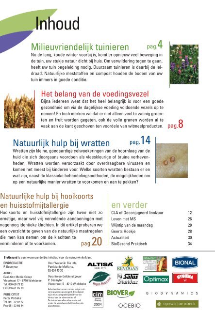 Infoblad over Gezond Leven - 3de jaargang - nummer ... - BioGezond