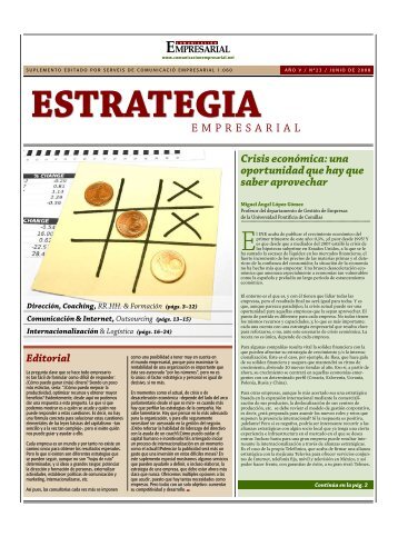 EMPRESARIAL Crisis económica - Comunicación Empresarial