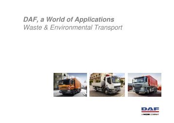 DAF, a World of Applications Waste & Environmental ... - beswa