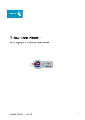 Handleiding Telewerken - Altrecht