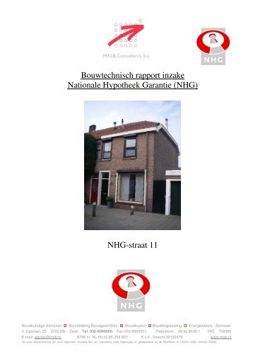 Voorbeeld Bouwtechnisch rapport inzake NHG - Bouwkundig ...