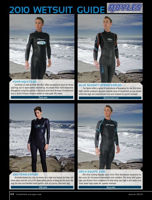 2010 Wetsuit guide - Triathlete Europe