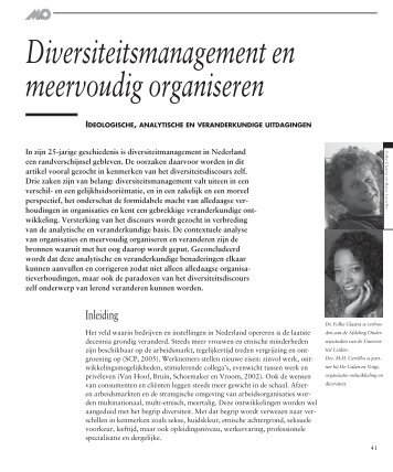 Diversiteitsmanagement en meervoudig organiseren - Kluwer ...