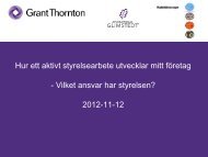 Vilket ansvar har styrelsen? Helsingborg - Grant Thornton