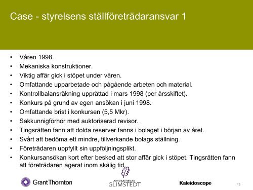 Vilket ansvar har styrelsen? Helsingborg - Grant Thornton