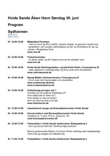 Program Åben Havn Hvide Sande