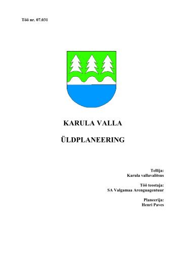 Karula ÜP seletuskiri