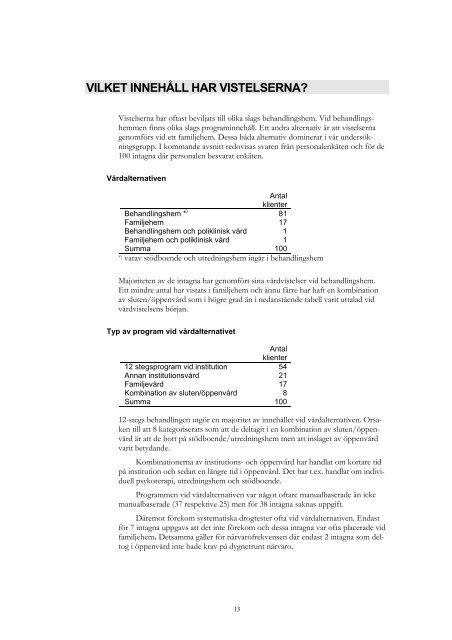 Kriminalvården och Vårdvistelserna