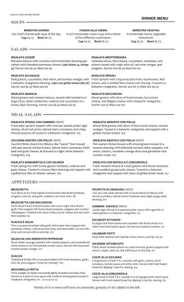 Sicilian Pasta Kitchen Gluten Free Menu Sicilian Pasta Kitchen Gluten Free Menu