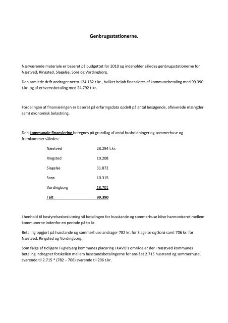 Gebyr vedr. genbrugsstationer - Slagelse Kommune