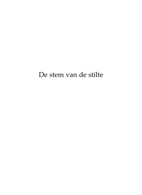 De stem van de stilte