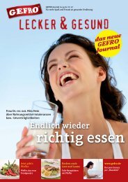 GEFRO Journal 22 - Endlich wieder richtig essen