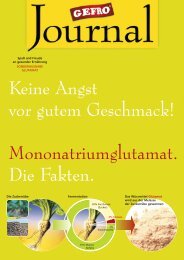GEFRO Journal Sonderausgabe - Keine Angst vor gutem Geschmack! Mononatriumglutamat. Die Fakten.
