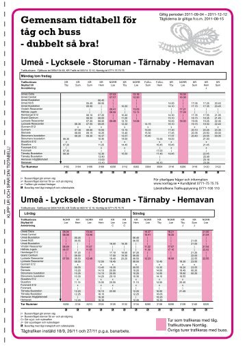 Gemensam tidtabell för tåg och buss - dubbelt så bra!