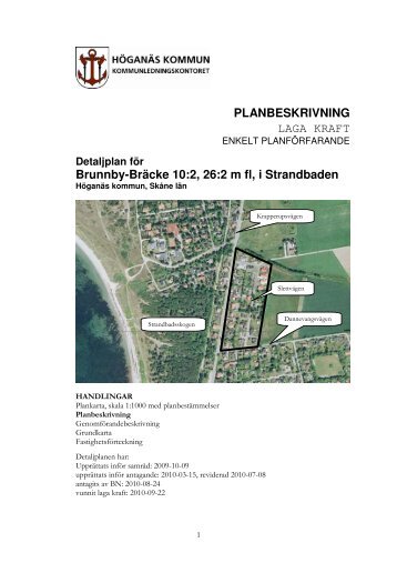 Planbeskrivning - Höganäs kommun