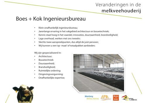 Veranderingen in de Melkveehouderij - Boes + Kok Ingenieursbureau