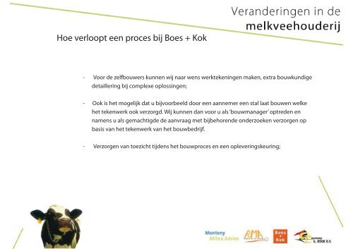 Veranderingen in de Melkveehouderij - Boes + Kok Ingenieursbureau