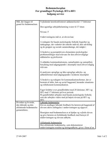 Psykologi HF1 2009-07 - Dokumenter