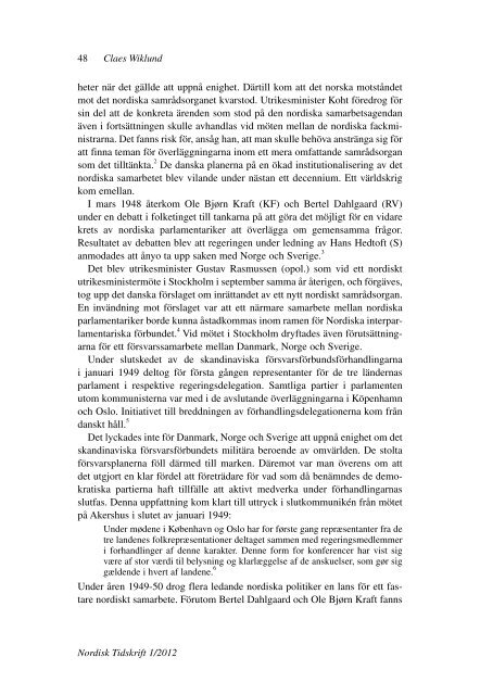 Nordisk Tidskrift 1/12 (PDF 505 KB) - Letterstedtska föreningen