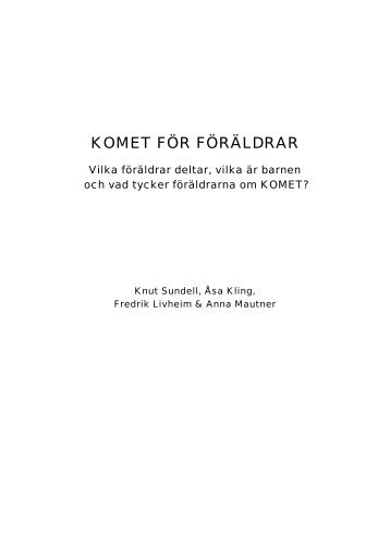 KOMET FÖR FÖRÄLDRAR - Kometprogrammet