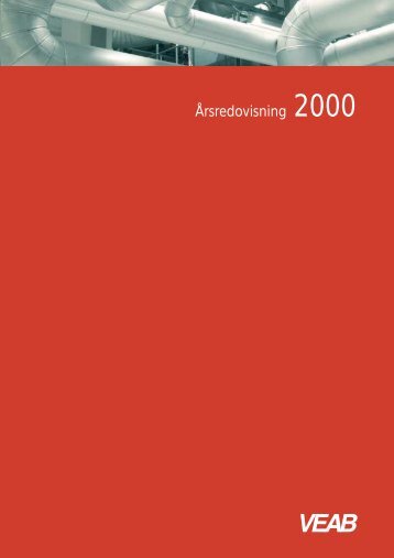 Årsredovisning 2000 - VEAB. Växjö energi AB.