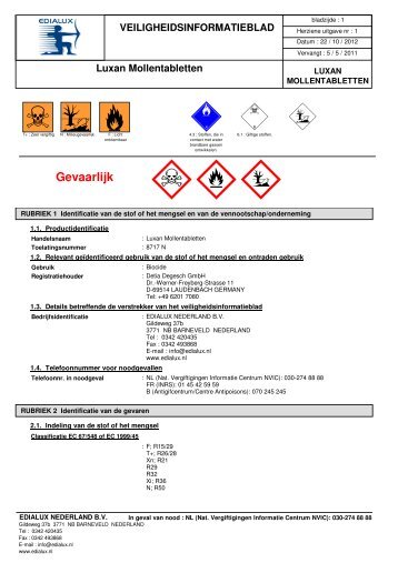 download veiligheidsinformatie - Edialux