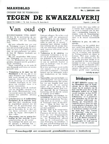 maandblad - Vereniging tegen de Kwakzalverij