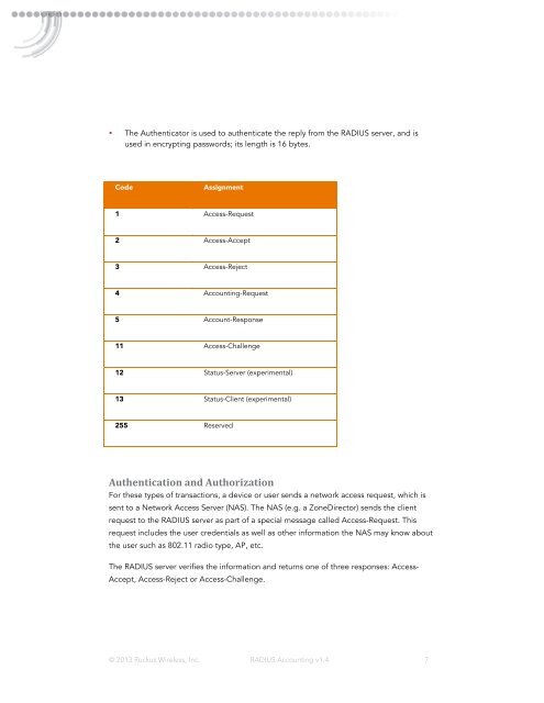 Working with RADIUS Attributes & Accounting