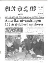 Amerika-utvandringen 175 arsjubileet markeres - Sannidal Historielag