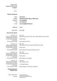 European Curriculum Vitae Format - Template