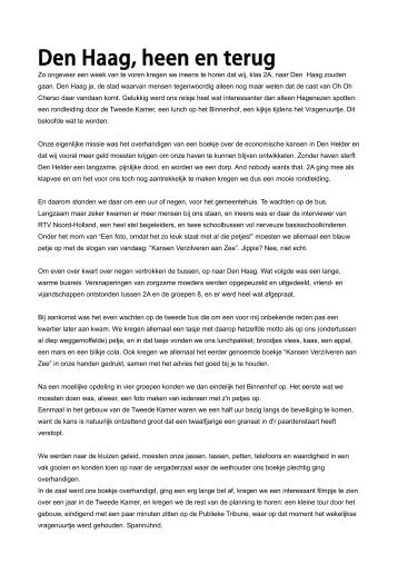 Lees het verslag van Zeno Kapitein - Gemeente Den Helder