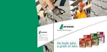 Priručnik za upotrebu pakovanog cementa - LAFARGE-BFC