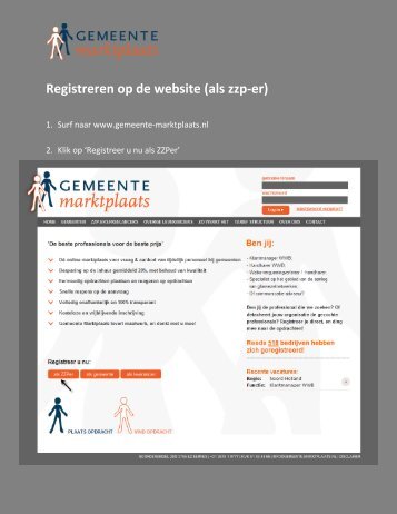 Registreren op de website (als zzp-er) - Gemeente-marktplaats.nl