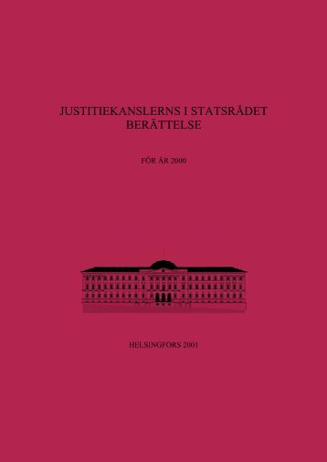 Justitiekanslerns berättelse för år 2000