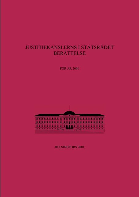 Justitiekanslerns berättelse för år 2000