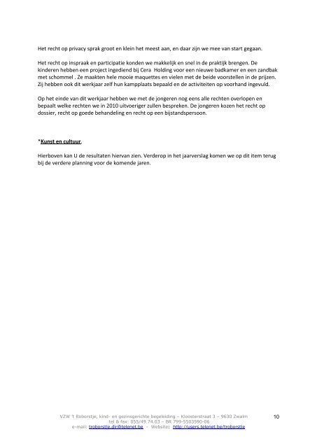 jaarverslag roborstje.pdf - Netwerk Bjz Oudenaarde