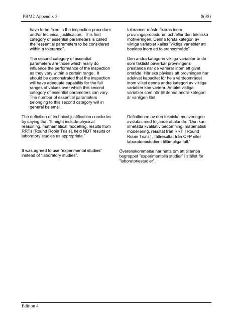 Rules for qualification of NDT systems in Sweden (PDF ... - Vattenfall