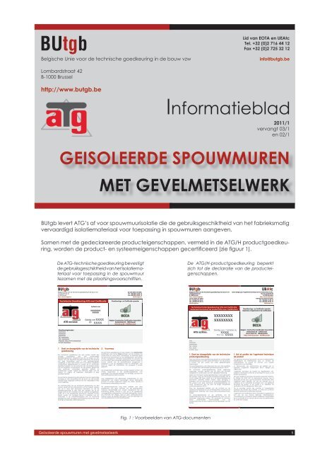 Informatieblad 2011/1 - BUtgb