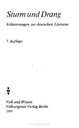 Sturm und Drang - Leben und Werk des Dichters Gottfried August ...